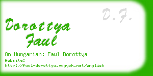 dorottya faul business card